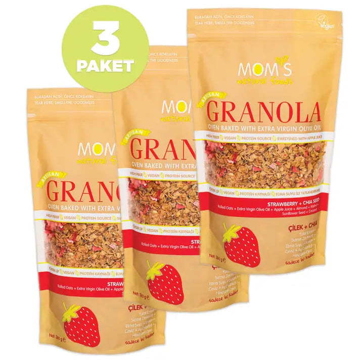 3 PCS STRAWBERRY-CHIA GRANOLA 360G