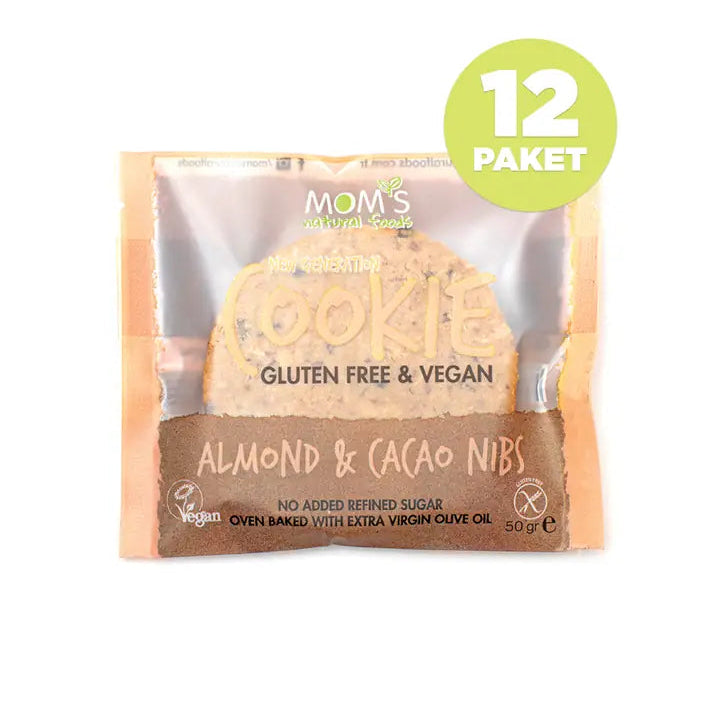 12 Gluten Free ALMOND & CACAO NIBS Cookies