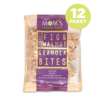 12 Gluten Free Organic Fig-Walnut Granola BITES