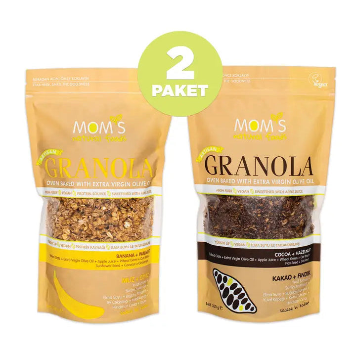 2 Pieces of Granola Banana Walnut 360G - Cocoa Hazelnut 360G